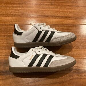 Size 10K adidas Samba OG Low White Black Gum